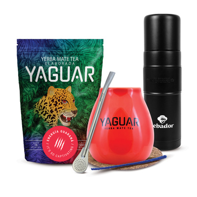 Zestaw Yerba Mate Yaguar 500g 0,5kg Yerbomos XL + Matero + Bombilla