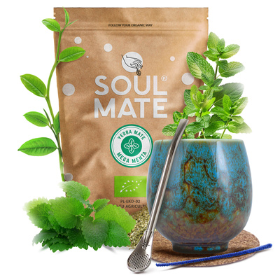 Zestaw Yerba Mate Soul Mate 500g 0,5kg Matero + Bombilla