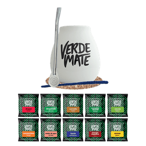 Zestaw Yerba Verde Mate 500g 10x50g Tykwa Bombilla