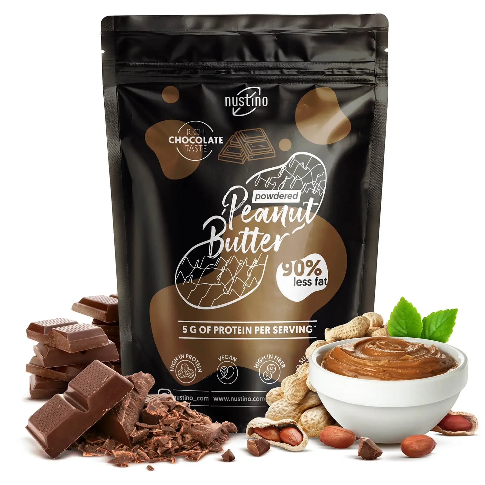 Masło orzechowe w proszku Nustino Chocolate