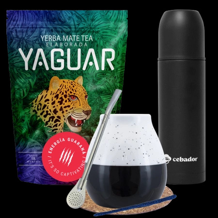 Zestaw Yerba Mate Yaguar Energia 500g + YERBOMOS