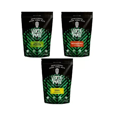 Zestaw Yerba Mate Verde Green Ziołowe 3x500 1,5kg