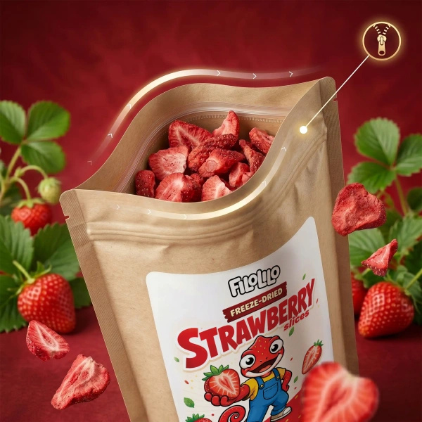 FiloLilo – Truskawka liofilizowana (plastry) 100 g
