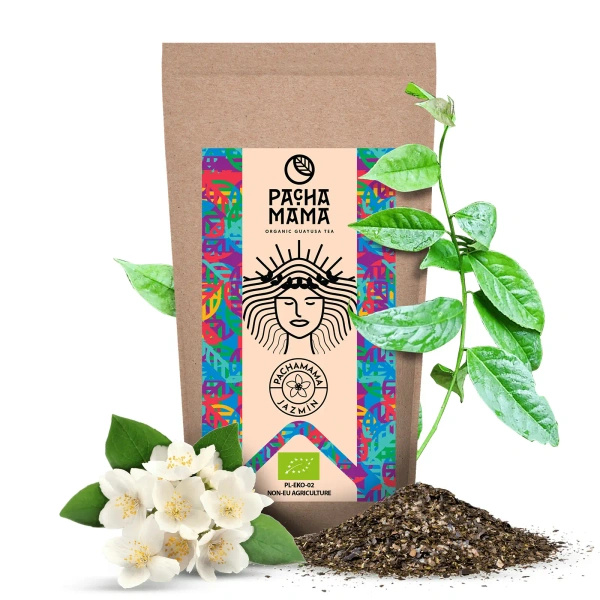 Zestaw Guayusa Pachamama Jazmín 100g + Matero + Bombilla