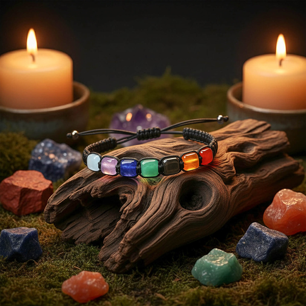 Bransoletka Siedem Czakr – na rzemyku