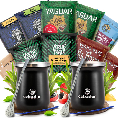 Zestaw Yerba Mate dla dwojga 10x50g 500g 2x TermoMate + 2x Bombilla