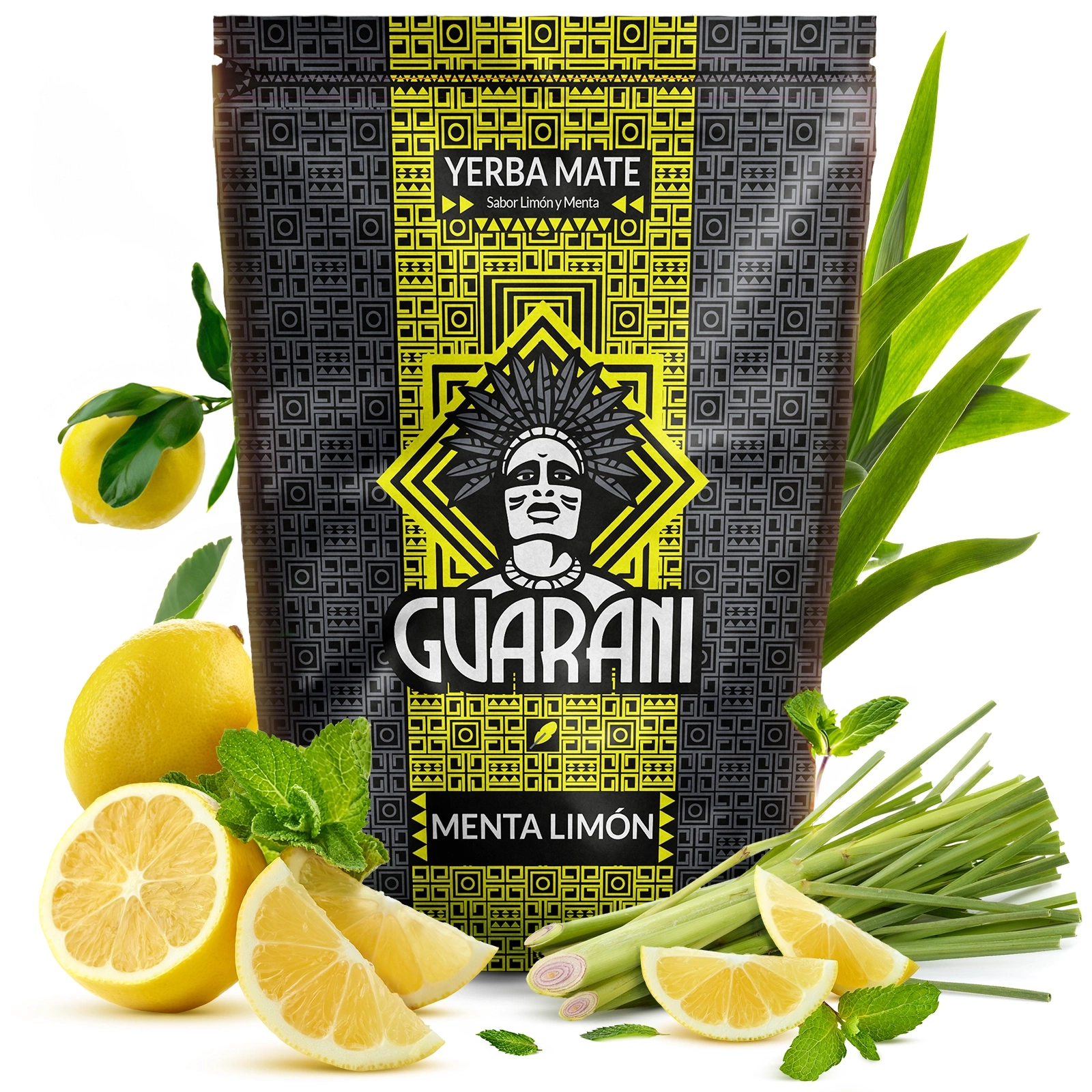 Yerba Mate Guarani Menta Limón - w opakowaniu