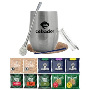 Zestaw Yerba Mate: próbki 10x50g + TermoLid + Bombilla