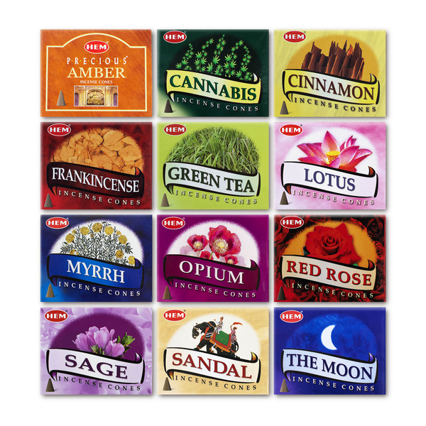 Kadzidła stożkowe HEM – mix 12 zapachów