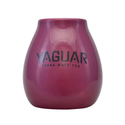 (II. kategoria) Tykwa Ceramiczna z logo Yaguar (purpurowa) 350 ml