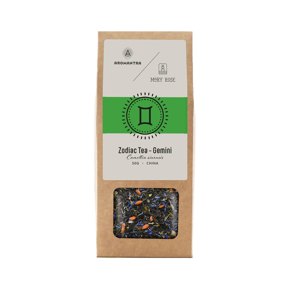 Aromantra x Mary Rose – Herbata zodiakalna – Bliźnięta (czarna) 50 g