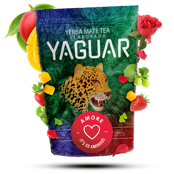 Yaguar Amore 500 g 0,5 kg – brazylijska yerba mate z owocami i ziołami
