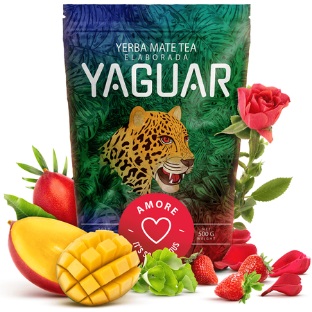 Yaguar Amore 500 g 0,5 kg – brazylijska yerba mate z owocami i ziołami  