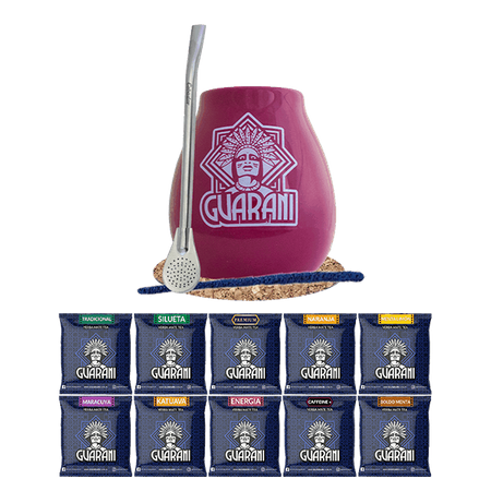 Zestaw Yerba Mate Guarani 10x50g Tykwa Bombilla 